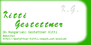 kitti gestettner business card